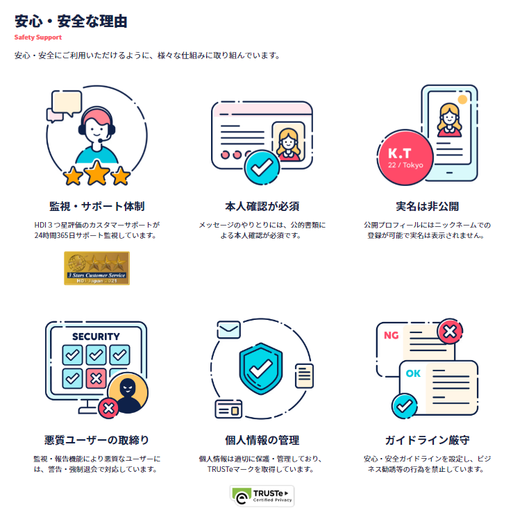 タップル安全への取り組み